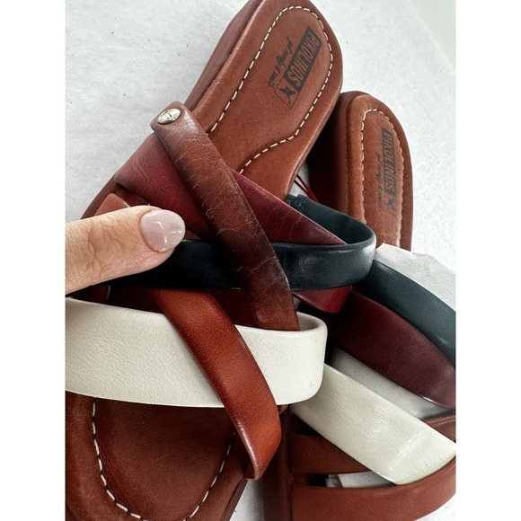 Pikolinos CALELLA Strappy Sandals Women’s Size 37 US 6.5-7 Calfskin Leather​​​ - Picture 5 of 10